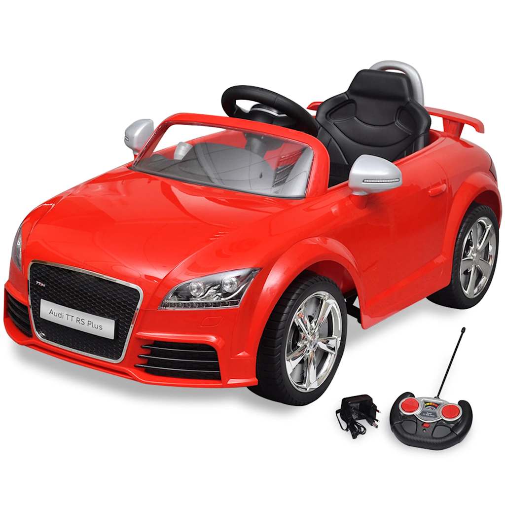 Audi TT RS Sit Bil for børn med hvid fjernbetjening Rød