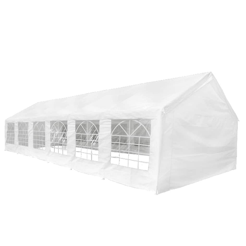 festtelt 12 x 6 m hvidt