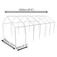 festtelt 12 x 6 m hvidt