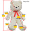 blød plysbamse XXL 85 cm hvid