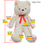 blød plysbamse XXL 160 cm hvid
