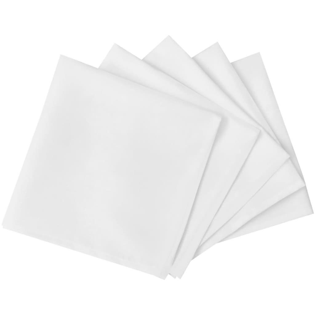 100 Middagsservietter Hvid 50 x 50 cm//