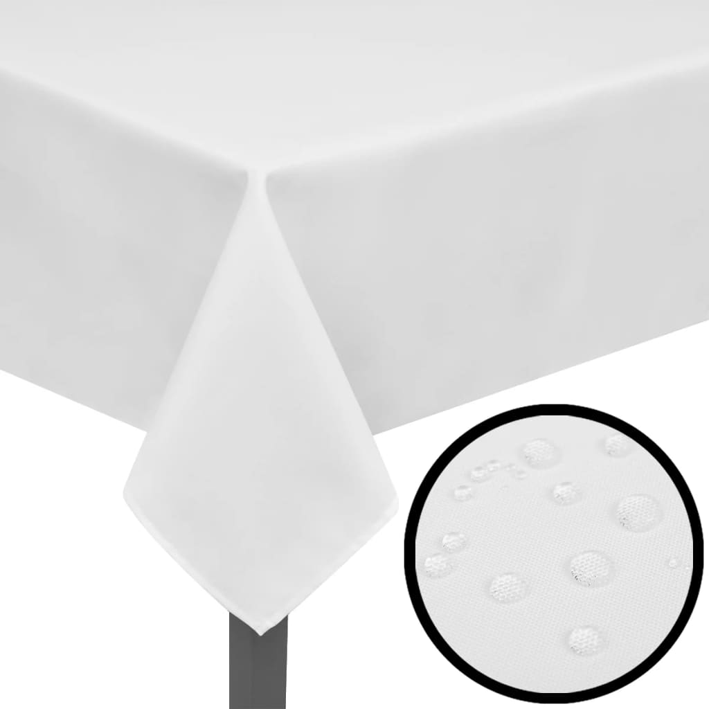 5 Bordduge Hvid 130 x 130 cm//