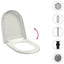 soft close toiletsæde quick-release design firkantet hvid