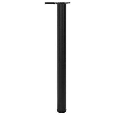 4 bordben, justerbar højde, sorte, 710 mm