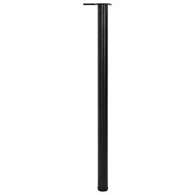 4 bordben, justerbar højde, sorte, 1100 mm