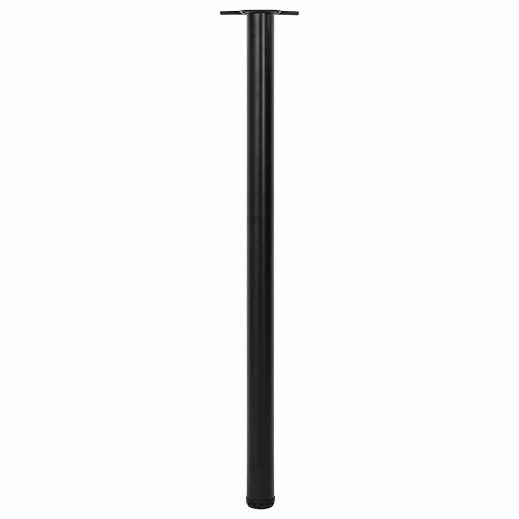 4 bordben, justerbar højde, sorte, 1100 mm