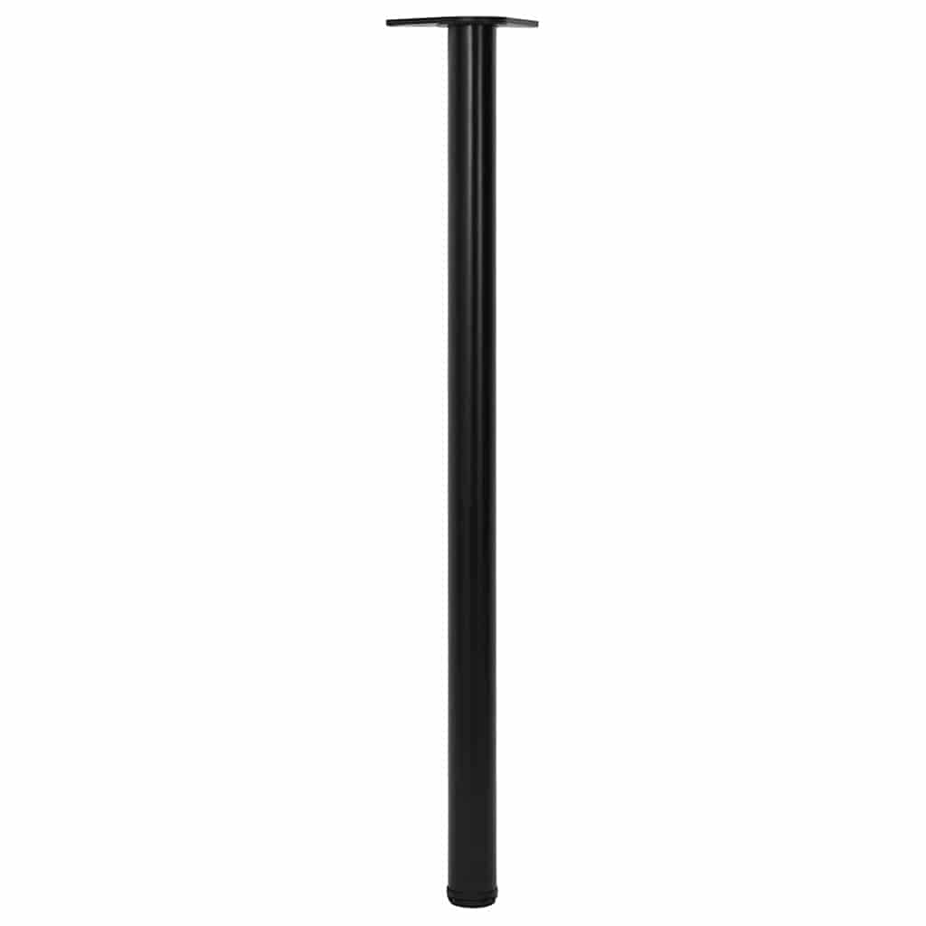 4 bordben, justerbar højde, sorte, 1100 mm