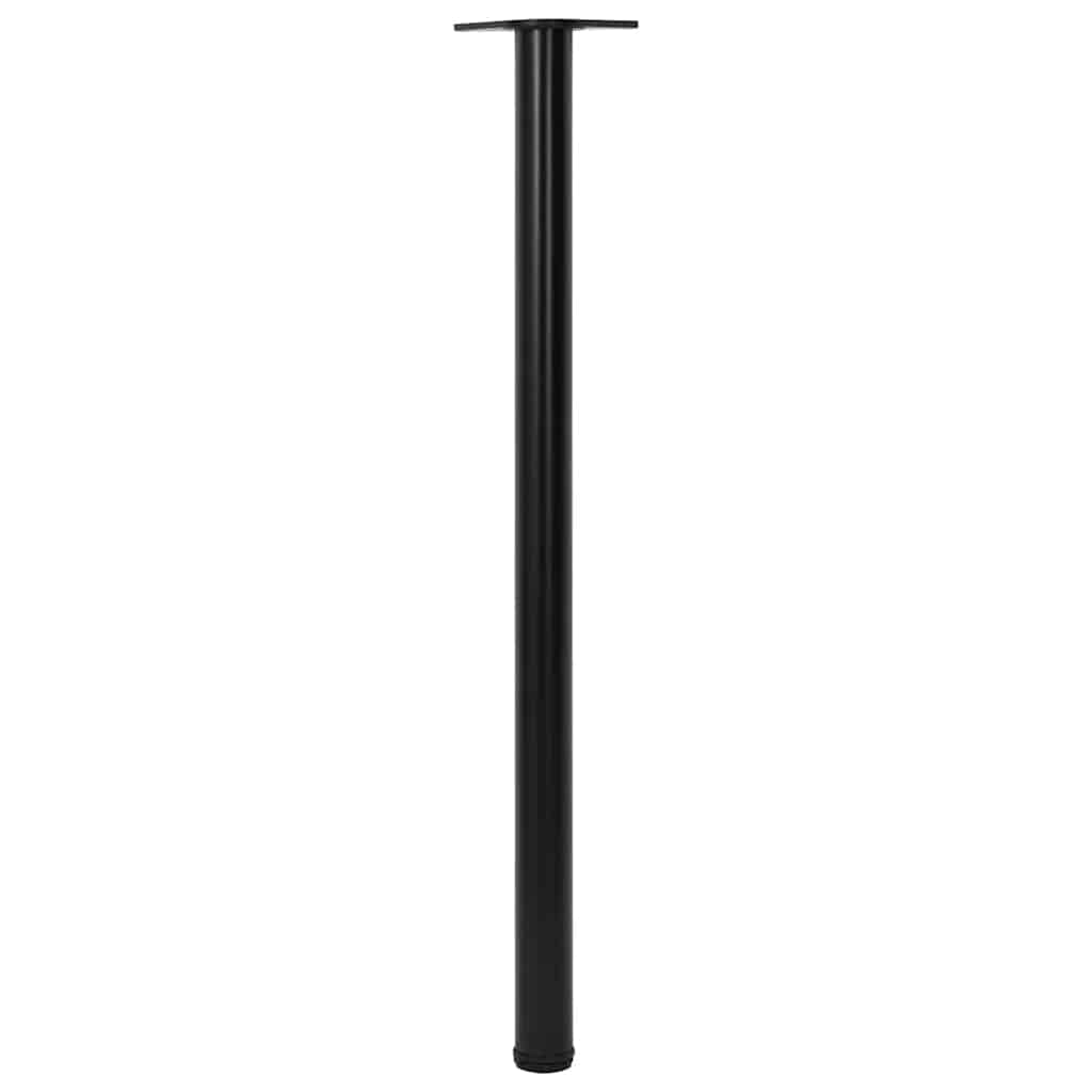 4 bordben, justerbar højde, sorte, 1100 mm