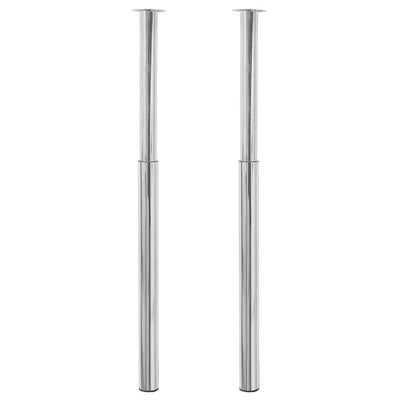 teleskopiske bordben i krom 710 mm - 1100 mm