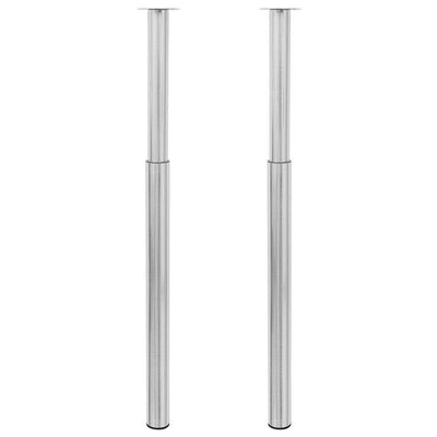 teleskopiske bordben i rustfrit stål 710 mm - 1100 mm