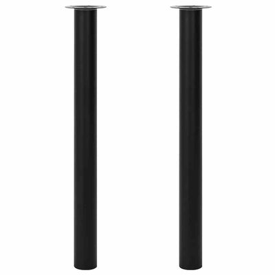 teleskopiske bordben i sort 710 mm - 1100 mm