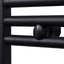 håndklæderadiator 600x764 mm centralvarme lige sort