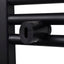 håndklæderadiator 600x764 mm centralvarme lige sort