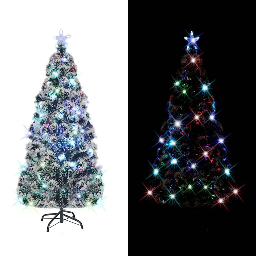 forudtændt juletræ med stativ og LED 150 cm fiberoptisk