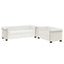 2-personers og 3-personers Chesterfield sofaer kunstlæder hvid