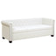 2-personers og 3-personers Chesterfield sofaer kunstlæder hvid