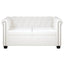 2-personers og 3-personers Chesterfield sofaer kunstlæder hvid