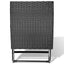 foldbar skammel polyrattan sort