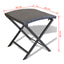 foldbar skammel polyrattan sort