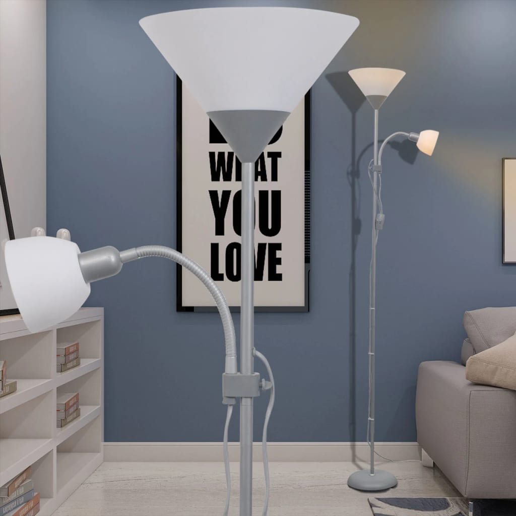 gulvlampe grå billede