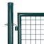 dobbeltdørshegnslåge 300x150 cm pulverlakeret stål