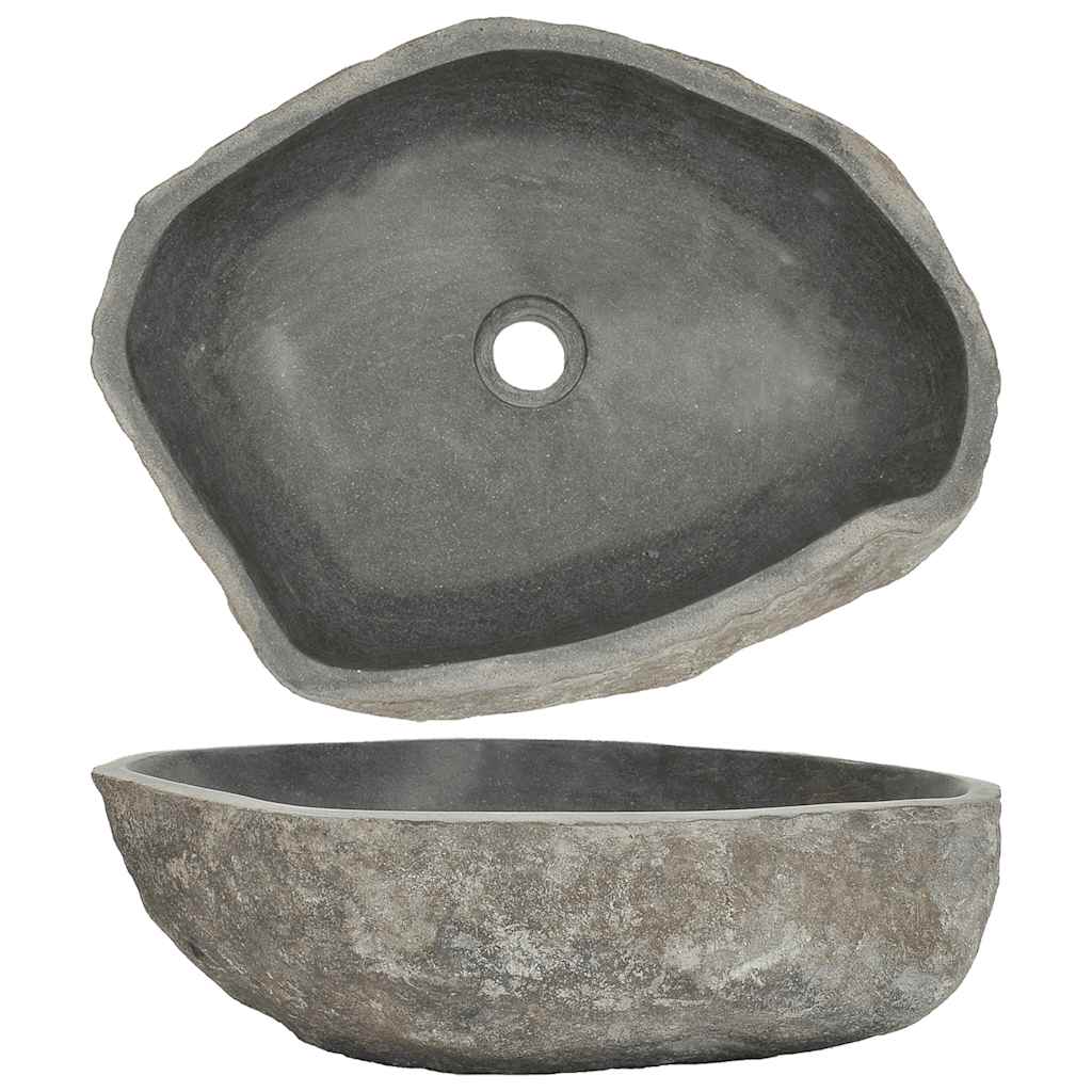 håndvask (45-53)x(34-41) cm oval flodsten