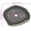 håndvask (45-53)x(34-41) cm oval flodsten