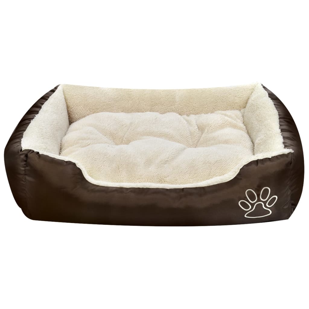 hundeseng XXL brun og beige