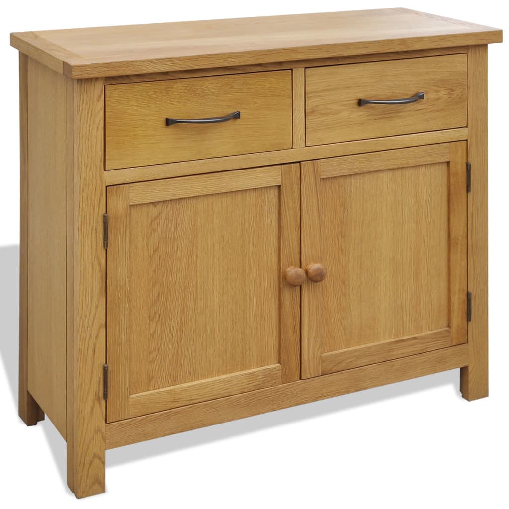 skænk 90x33,5x83 cm massivt egetræ