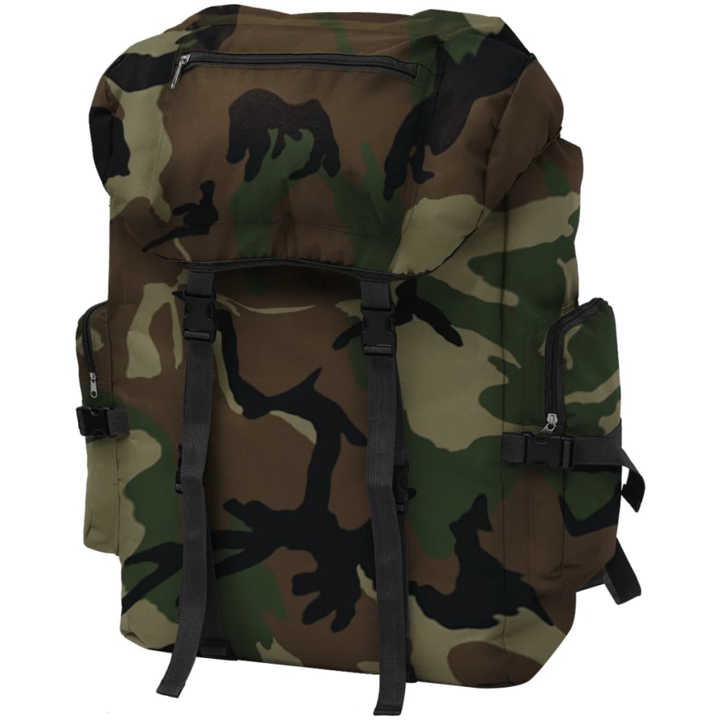 Militærinspireret rygsæk 65 l camouflage billede
