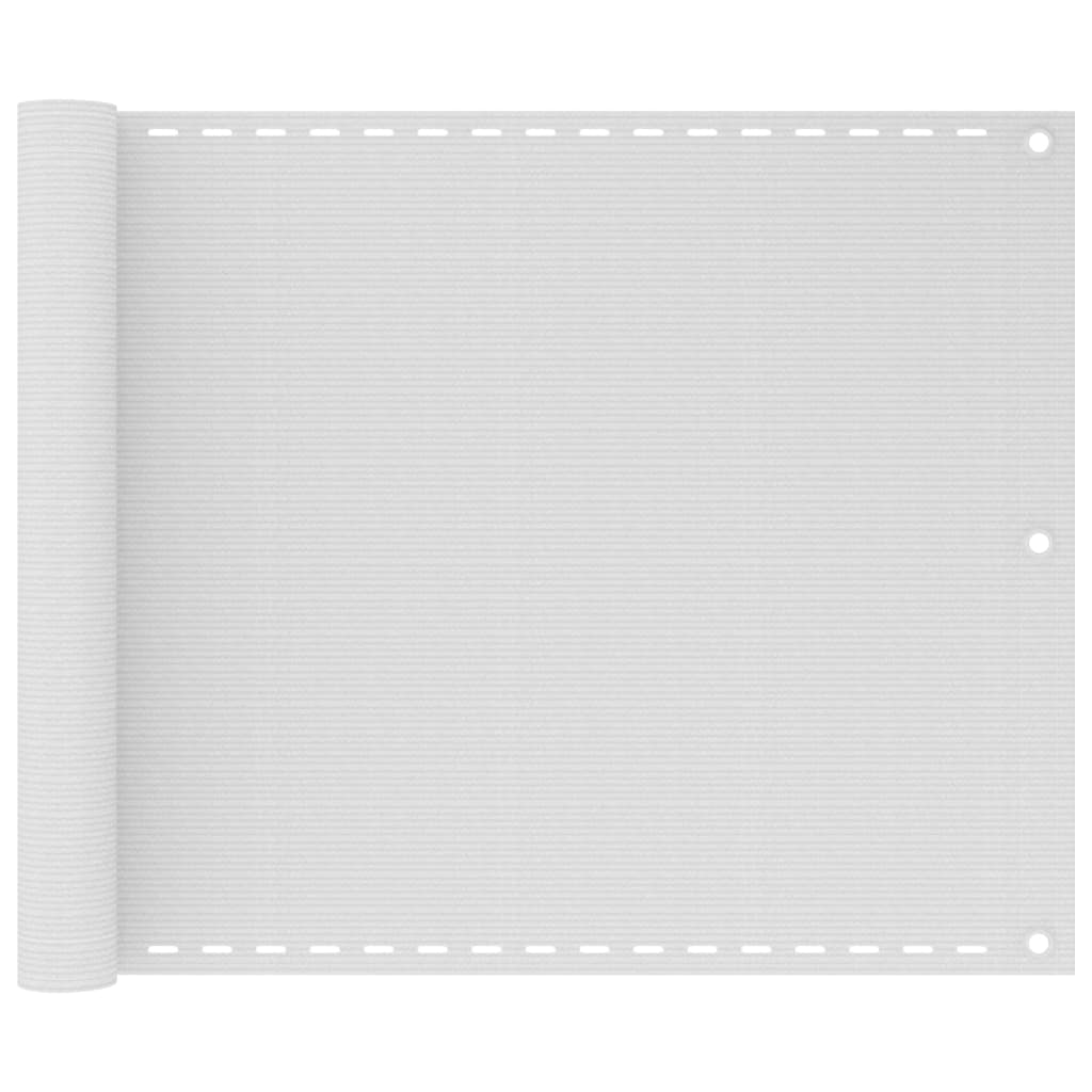 Balkonafskærmning i HDPE 75 × 400 cm - hvid