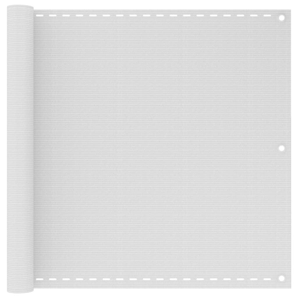 Balkonafskærmning i HDPE 90 × 600 cm - hvid