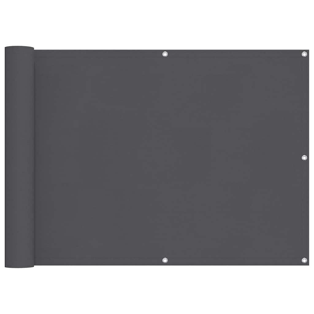 balkonafskærmning HDPE 75 x 400 cm antracitgrå