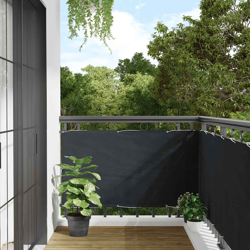 balkonafskærmning HDPE 75x600 cm antracitgrå