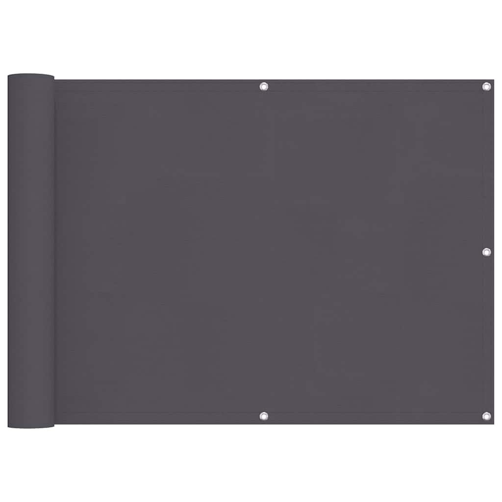 balkonafskærmning HDPE 90x600 cm antracitgrå