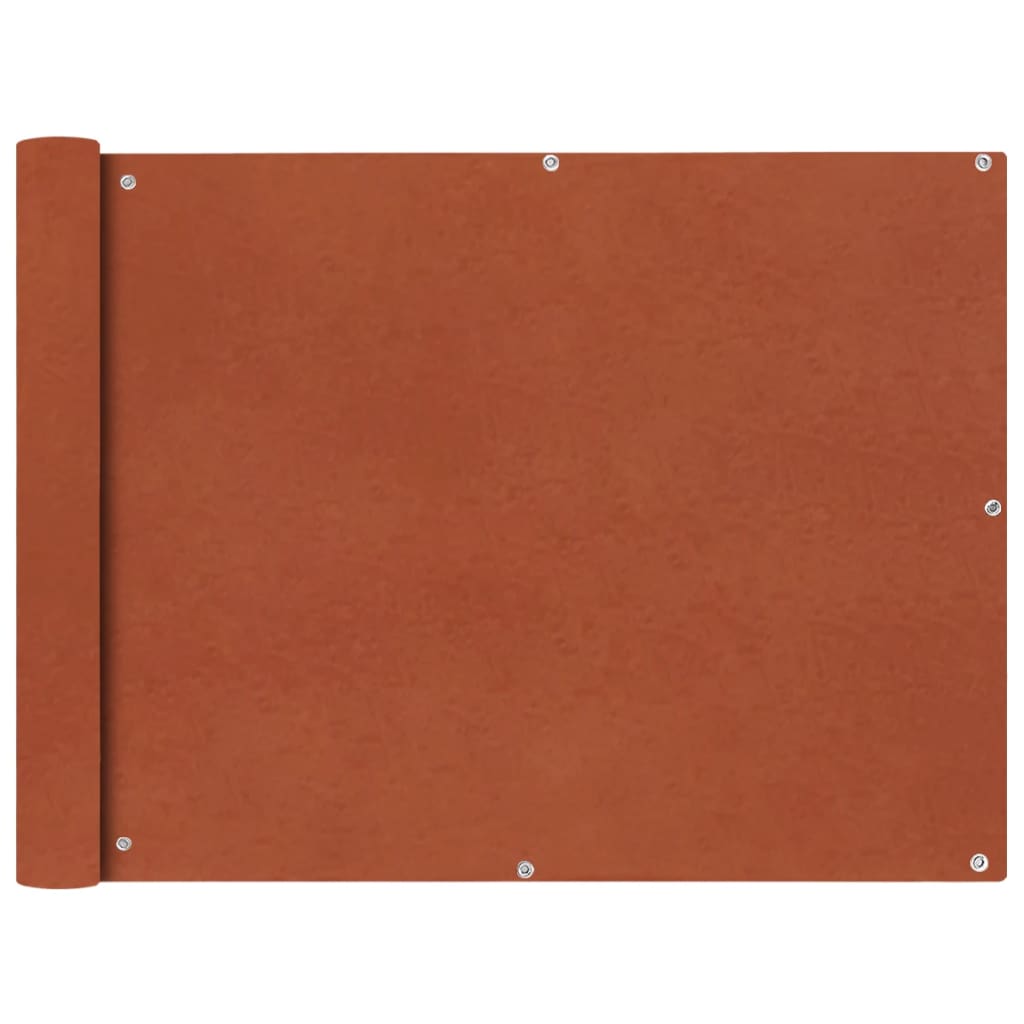 balkonafskærmning Oxfordstof 90x600 cm terracotta billede