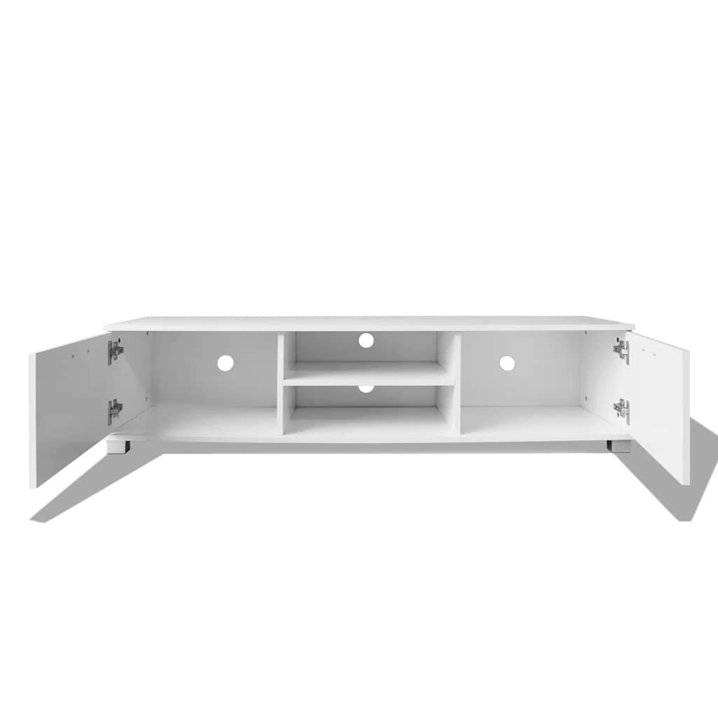 tv-bord 140x40,5x35 cm hvid højglans