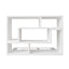 dobbelt tv-bord L-facon hvid