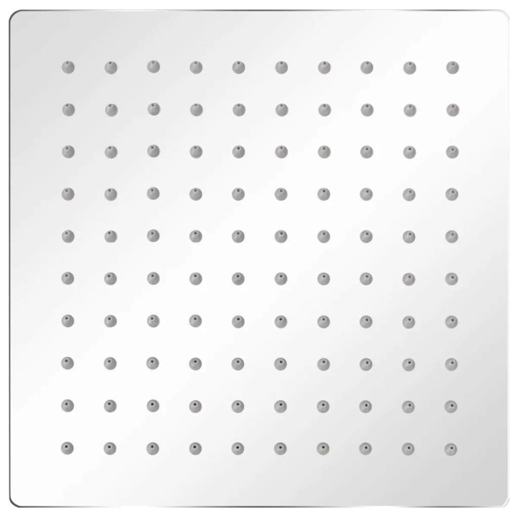 Brusehoved rustfrit stål 20x20 cm firkantet