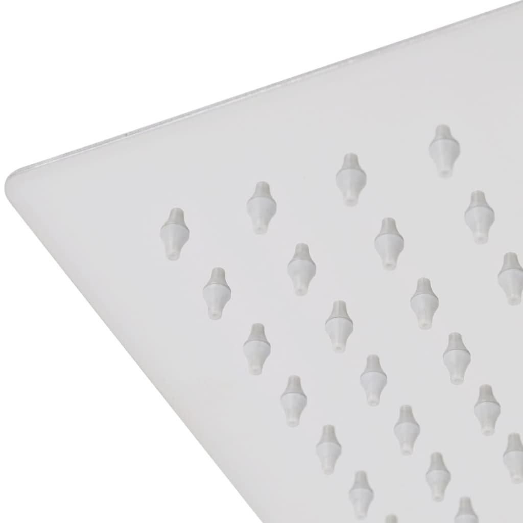 Brusehoved rustfrit stål 20x20 cm firkantet