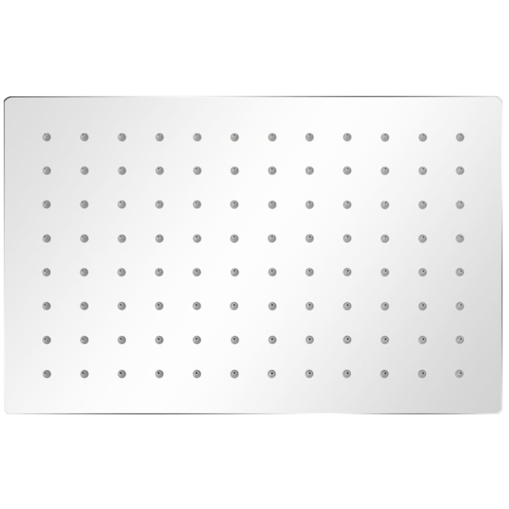 brusehoved 20x30 cm rustfrit stål rektangulær