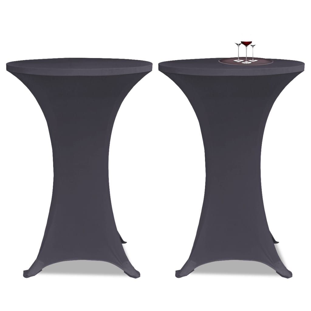 bordovertræk i stretch 2 stk. 60 cm antracit billede