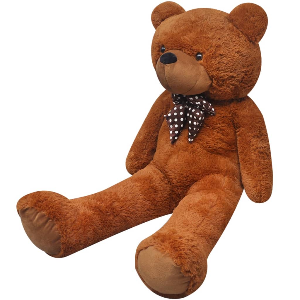 tøjbamse 242 cm plysstof brun billede