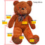 tøjbamse 242 cm plysstof brun