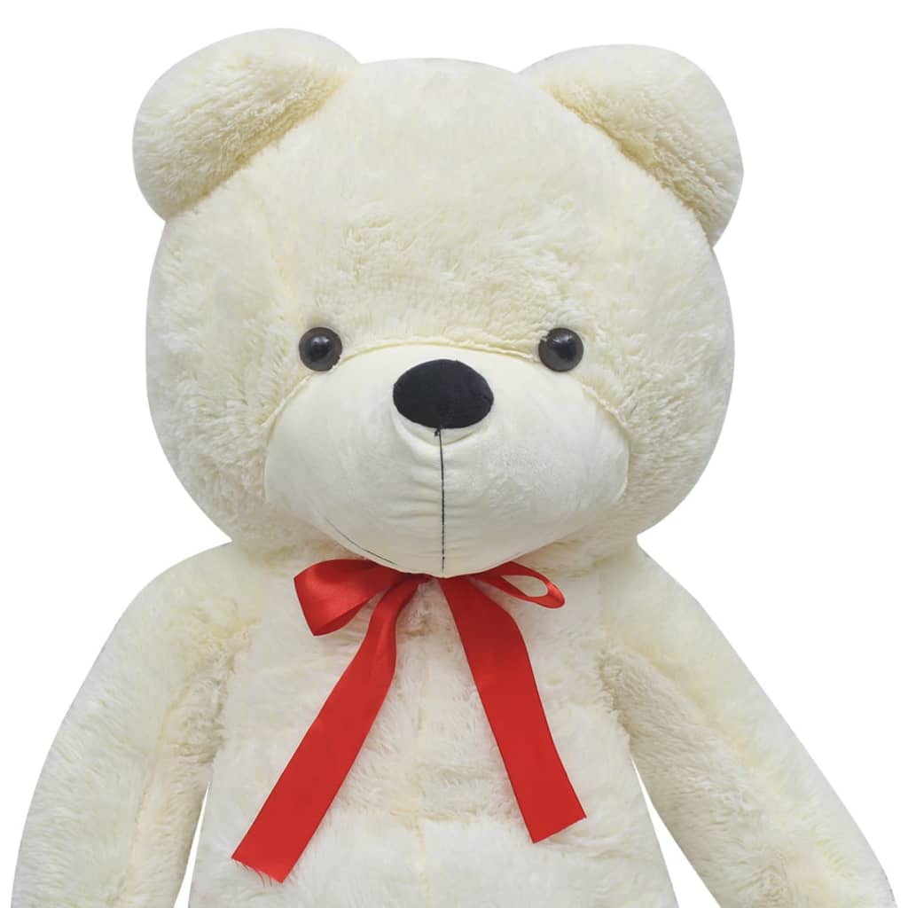 tøjbamse 242 cm plysstof hvid