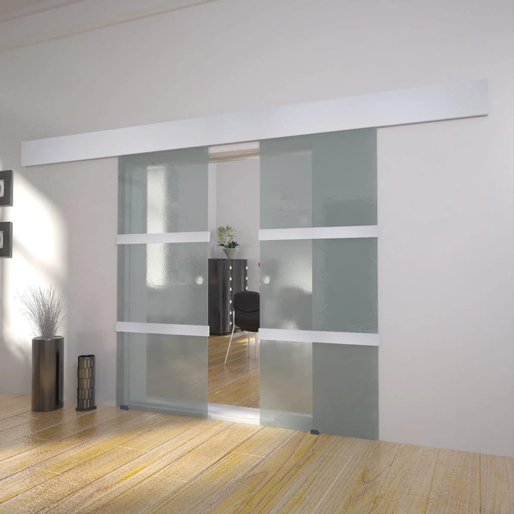 dobbeltskydedør i glas