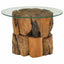 sofabord 60 cm massivt teak-drivtømmer