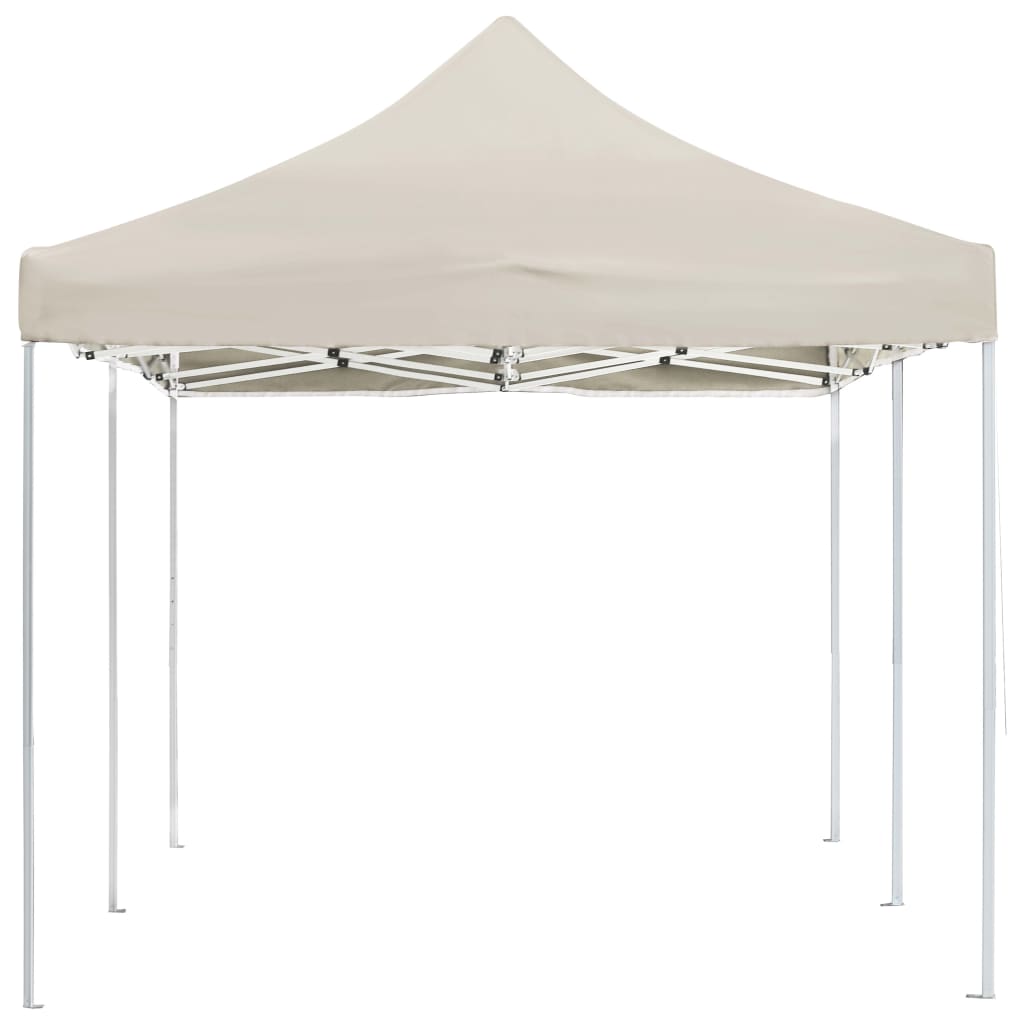 foldbart festtelt aluminium 6 x 3 m cremefarvet