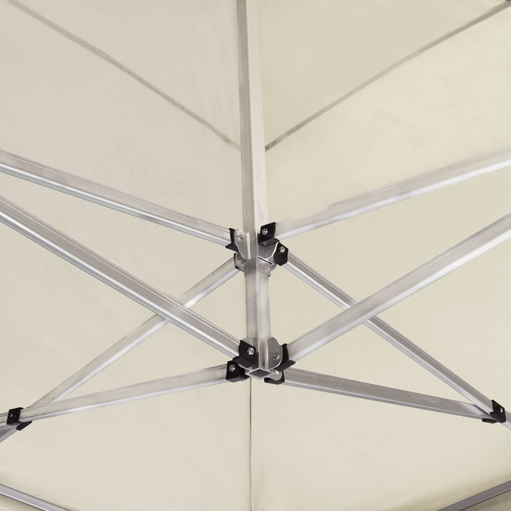 foldbart festtelt aluminium 6 x 3 m cremefarvet